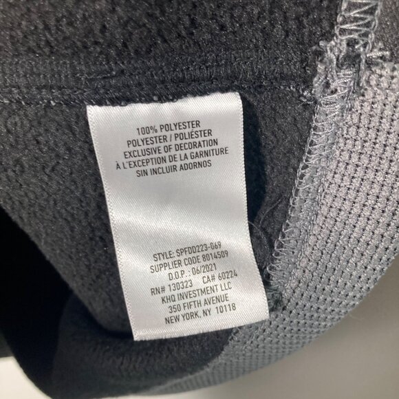 Mens Spyder Polar Pullover Half Zip Hoodie Soft Shell Jacket Gray Black M Polyes - Picture 9 of 11